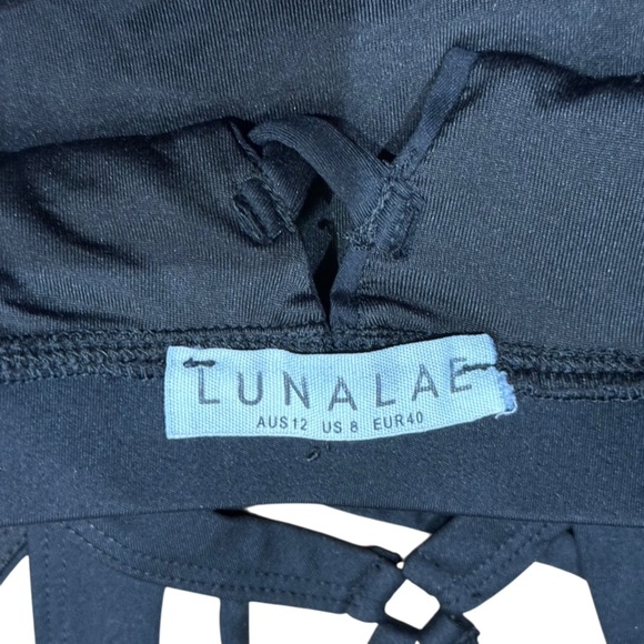 Lunalea Sz 8 Black Strappy Sports Bra Athletic - Picture 4 of 4